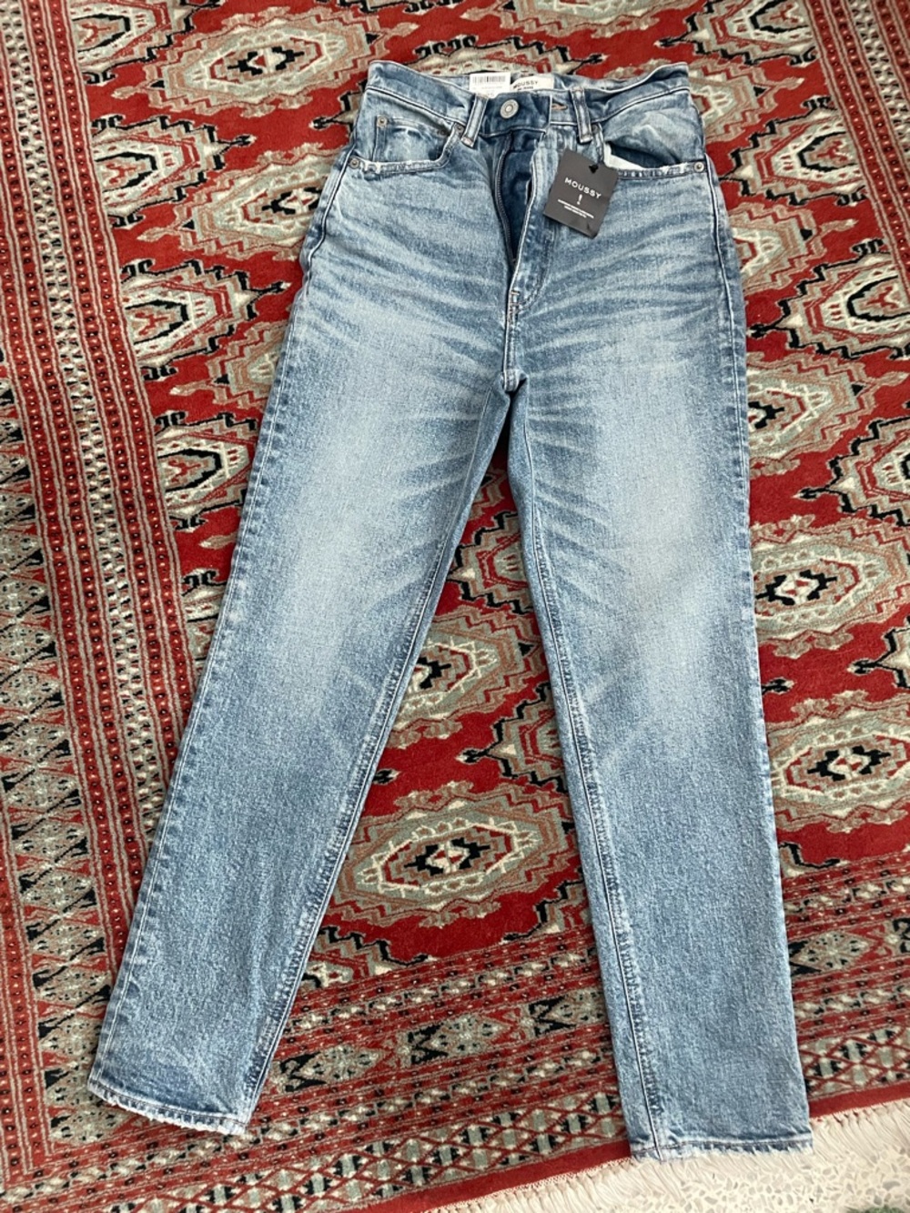 Moussy Medium-Light Wash High-Rise Jeans NWT